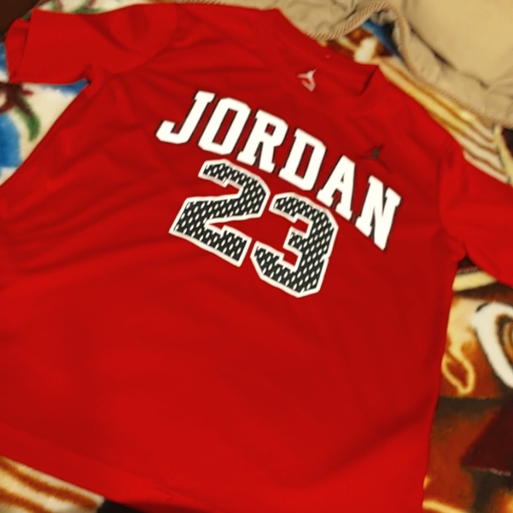 Youth Jordan polyester short sleeve shirts